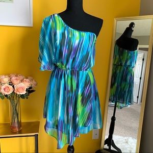 Like New Sequin Hearts Asymmetrical Dress Small